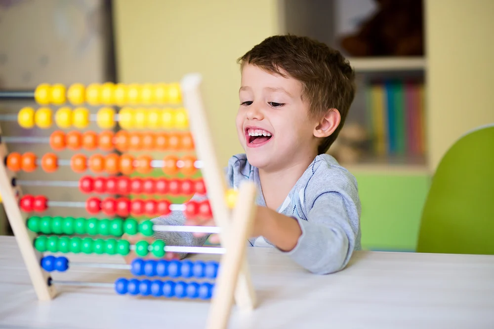 Child enjoying occupational therapy treatment.